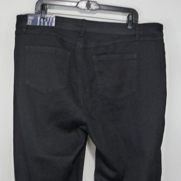 AVENUE SIZE 20 STRETCH JEANS BLACK BUTTER DENIM - Picture 9 of 10
